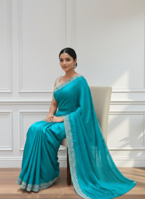 Premium Chinon Stone Handwork Saree