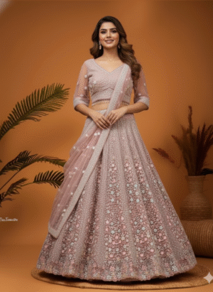 Net Cutdana Sequence Lehenga