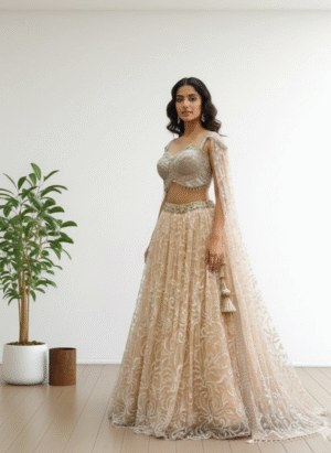 Net Cutdana Floral Majesty